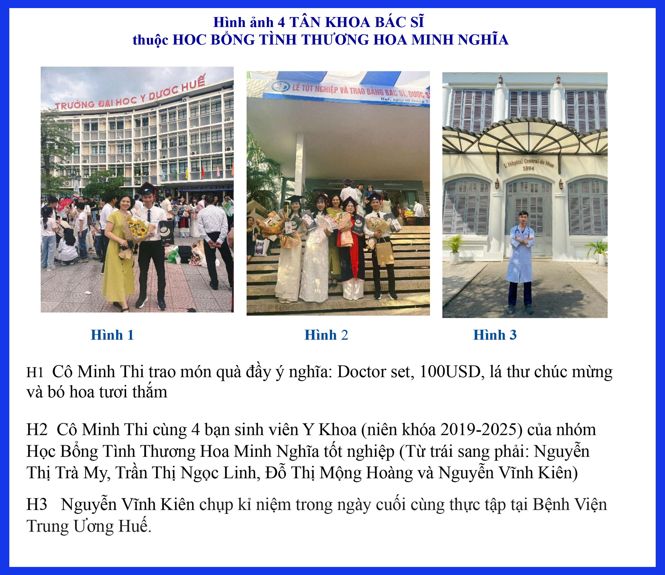 Hình ảnh 4 TÂN KHOA BÁC SĨ  
thuộc HOC BỔNG TÌNH THƯƠNG HOA MINH NGHĨA
